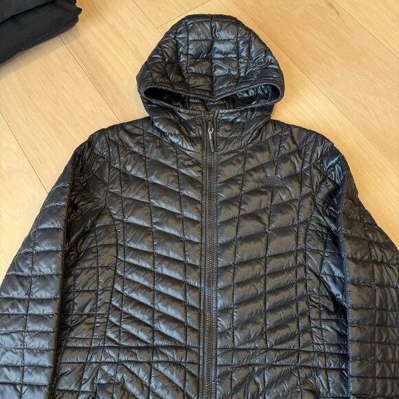North Face Thermoball Eco Parka Jacket Women's Medium Black Full Zip Insulated - Picture 3 of 10